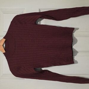 Forever21 EUC cropped mock neck sweater SUPER STRETCHY slim fit